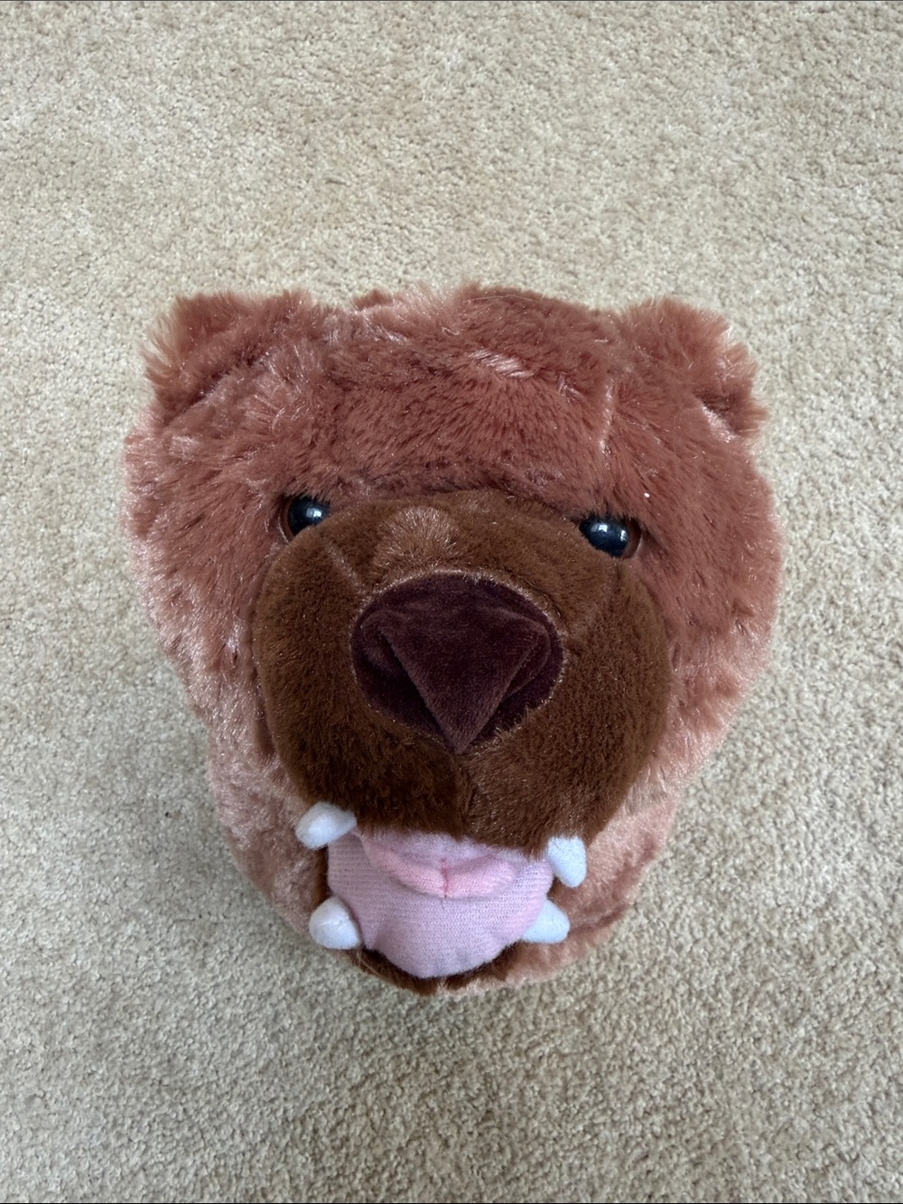Adore Kodiak Brown Grizzly Bear Plush Animal Head Wall Mount – 12”
